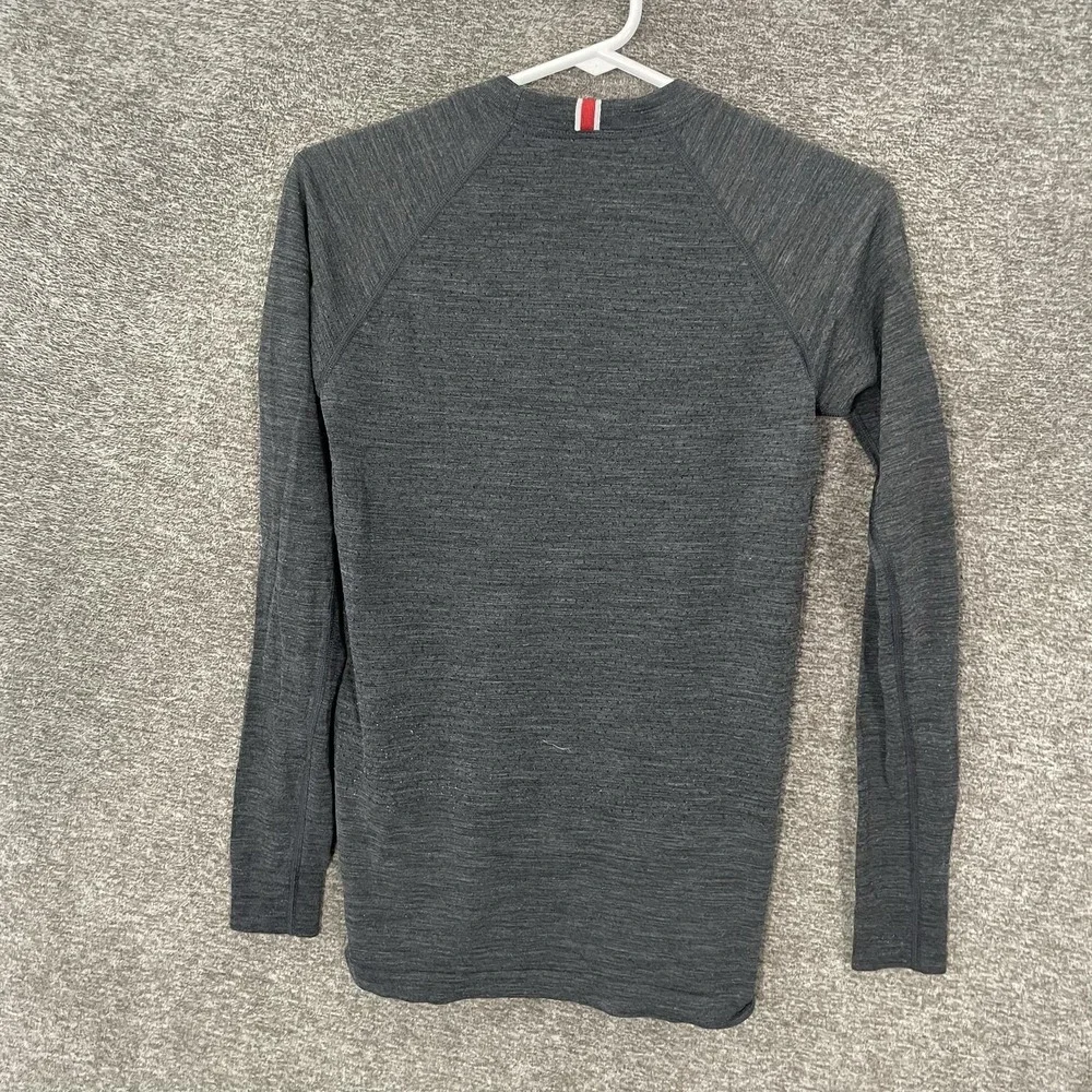 Tracksmith Shirt Womens Small Gray Merino Wool Long Sleeve Raglan Base Layer - Picture 8 of 9